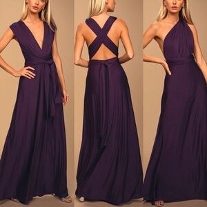 Lulus Always Stunning Convertible Purple Maxi Dress